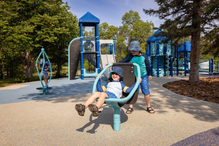 Kid playing in Chill® Spinner