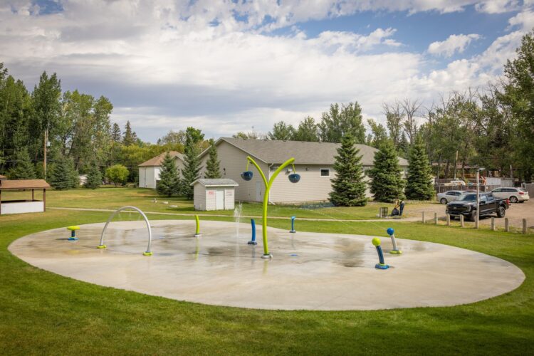 View of whole splash park