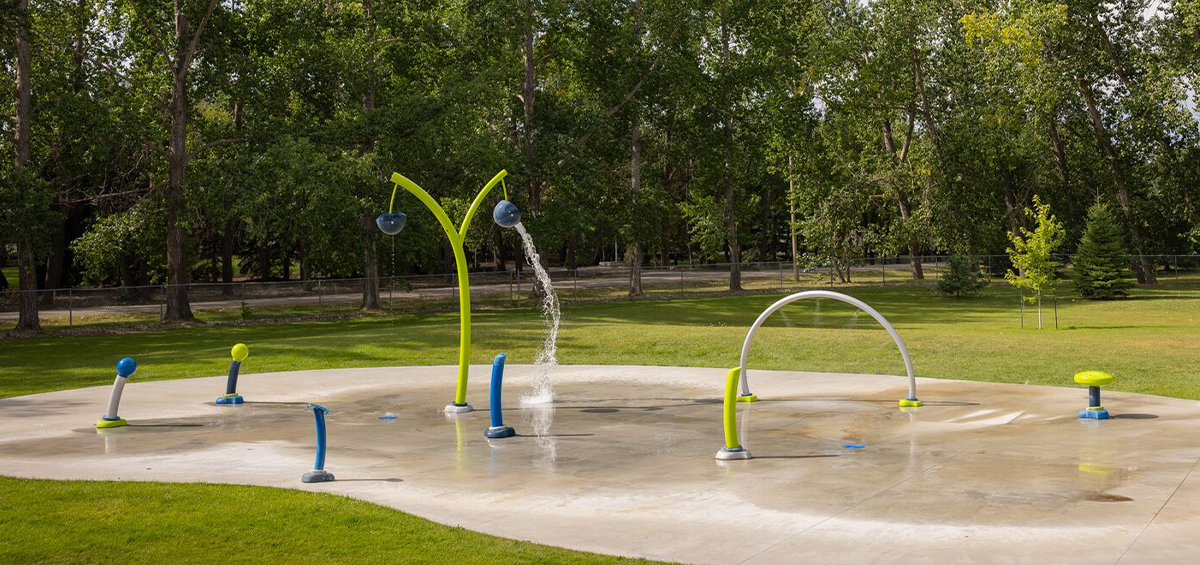 Overview of splash park