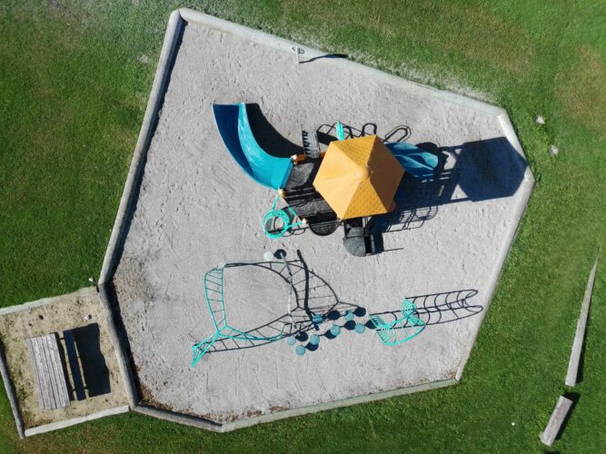 Top view of playground at New Bothwell Park