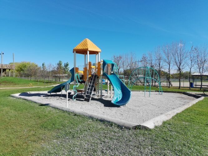 Side view of playground at New Bothwell Park