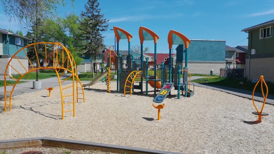 PlayBooster Playground equipment at Manitoba Housing Complex.